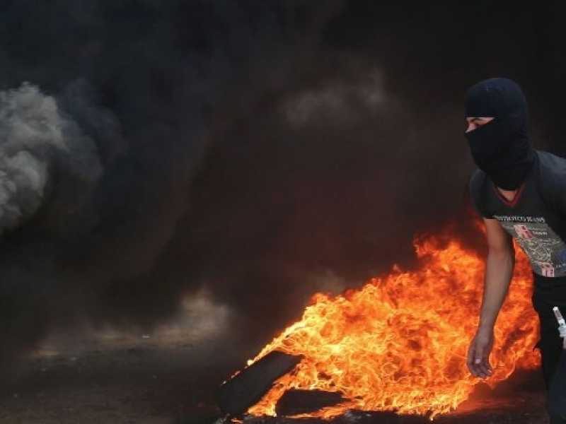 Tensioni a Gaza per l'apertura dell'ambasciata americana a Gerusalemme (foto LaPresse)