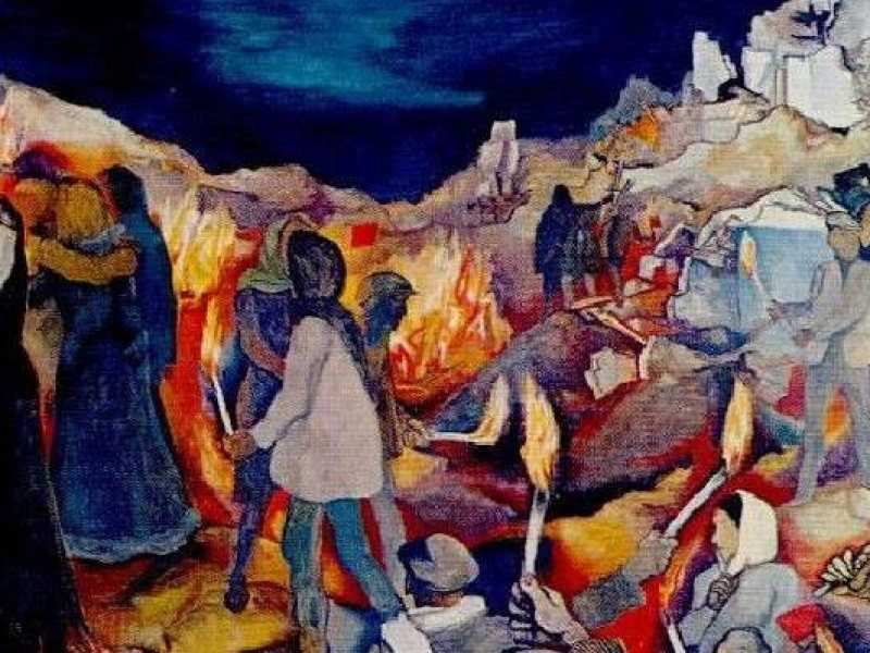 La notte di Gibellina di Renato Guttuso