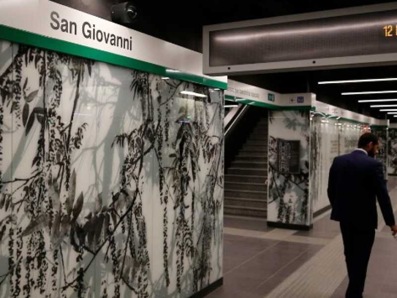 La nuova fermata di San Giovanni della metro C a Roma (foto LaPresse)