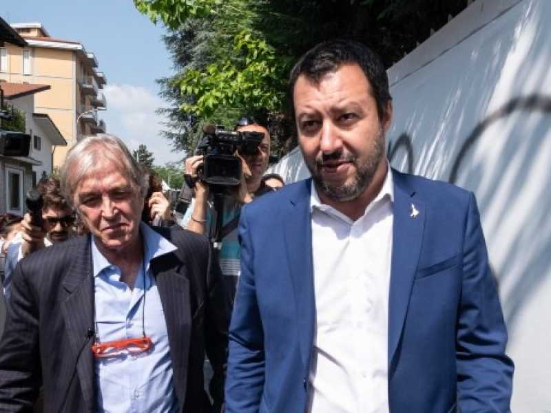 Sergio Bramini e Matteo Salvini (foto LaPresse)