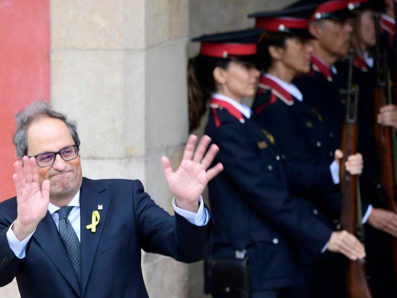 Barcellona, Quim Torra eletto nuovo presidente della Catalogna (foto LaPresse)