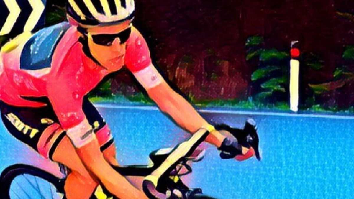 Immagine di Yates è un'iradiddio sulle Dolomiti del Giro
