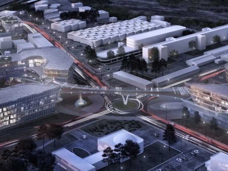 Un rendering del nuovo business center in progetto all'aeroporto di Fiumicino 