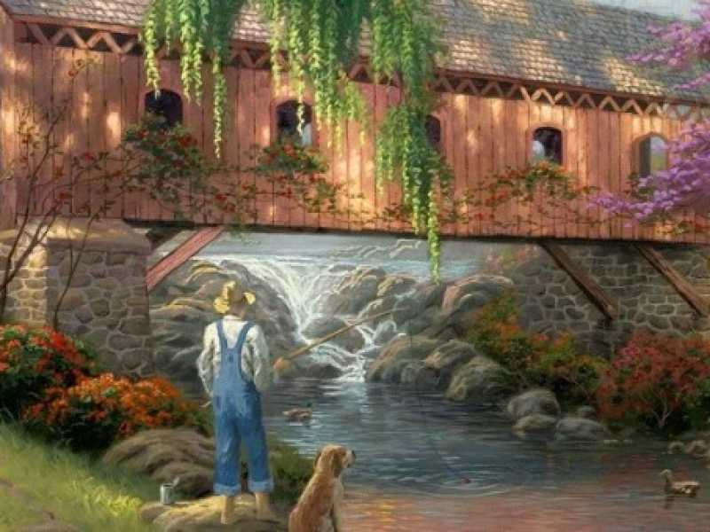 Quando esplode il Kitsch, il dilettantismo professionale. Thomas Kinkade (1958-2012), &ldquo;The Old Fishin Hole&rdquo;