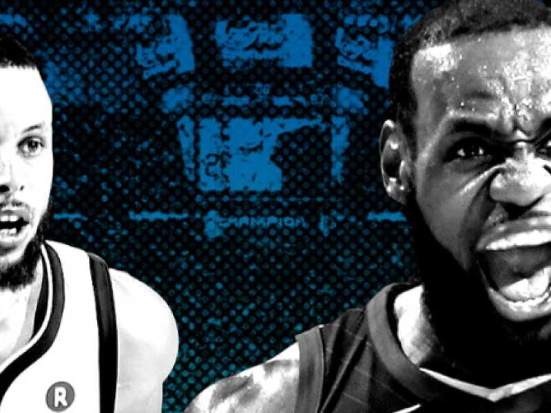 Steph Curry e LeBron James (elaborazione grafica Il Foglio)