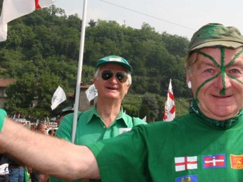 Un raduno della Lega Nord. Foto LaPresse