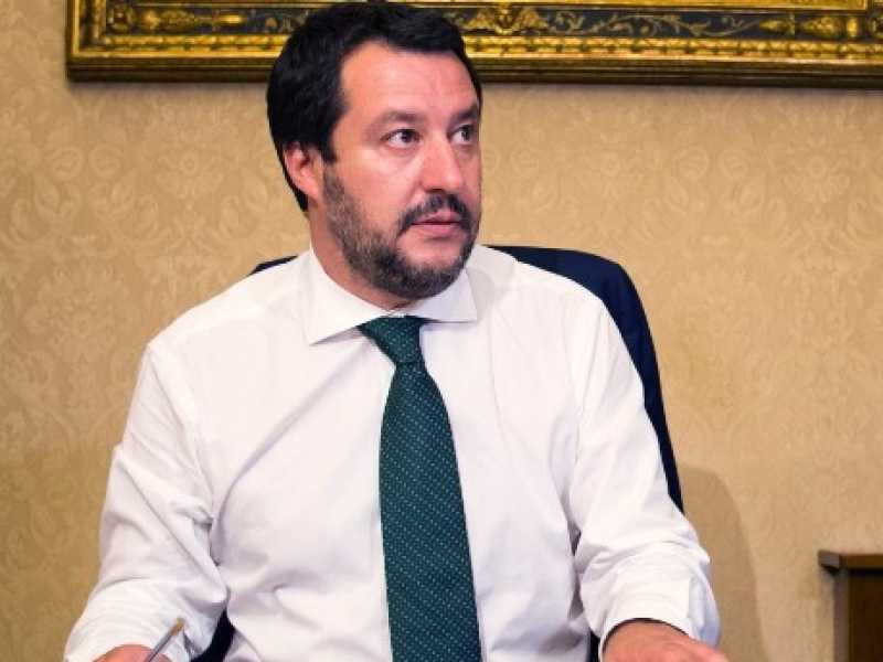 Il ministro dell'Interno, Matteo Salvini. Foto LaPresse