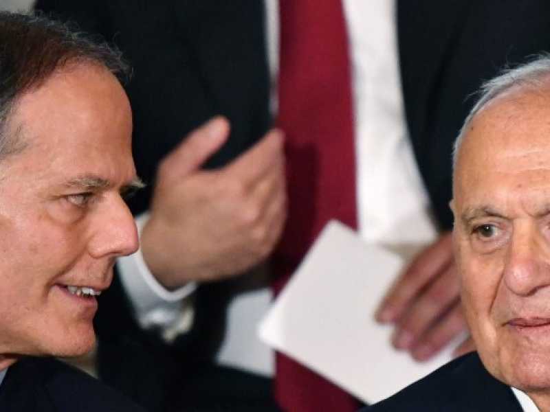 Paolo Savona e Enzo Moavero (foto LaPresse)