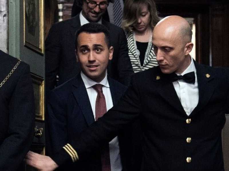 Palazzo Giustiniani. Consultazioni. Nella foto Luigi Di Maio (LaPresse)