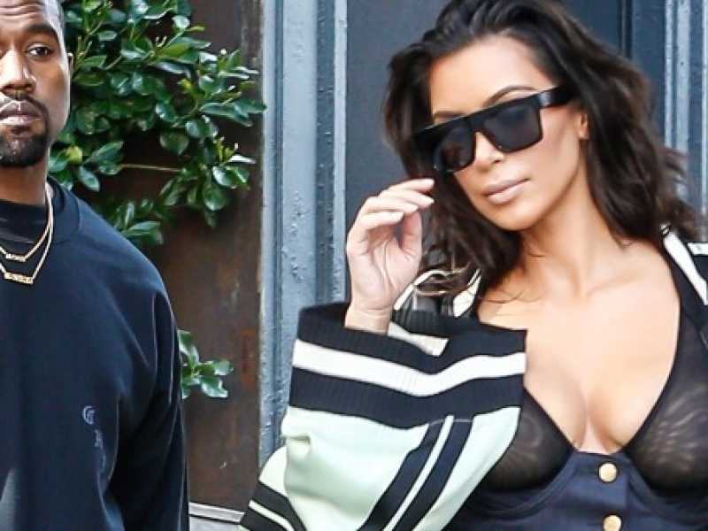 Kanye West e Kim Kardashian. Foto LaPresse