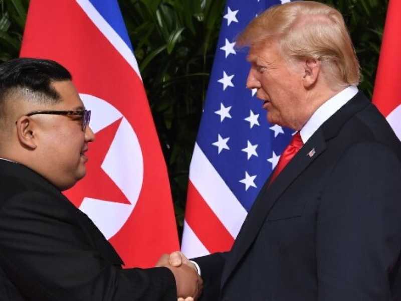 Donald Trump e Kim Jong-un (foto LaPresse)