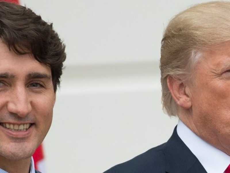 Donald Trump e Justin Trudeau. Foto LaPresse