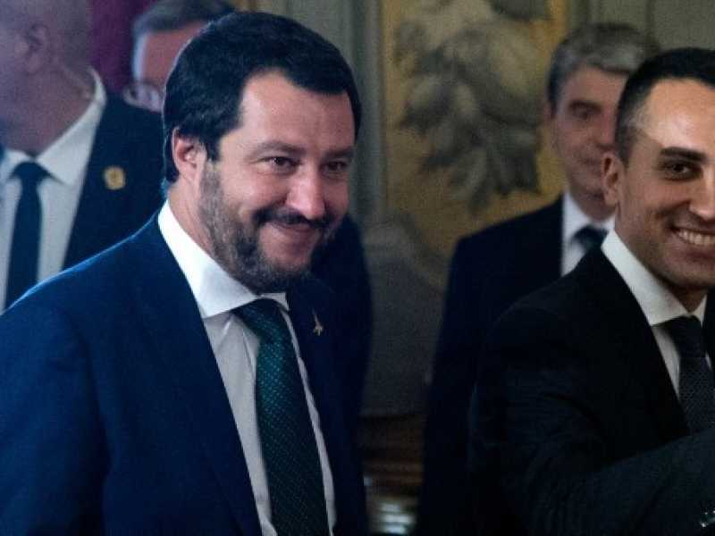 Matteo Salvini e Luigi Di Maio (foto LaPresse)