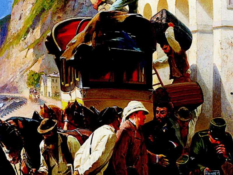 Pierre Fran&ccedil;ois Eug&egrave;ne Giraud (1806-1881), &ldquo;La dogana italiana al Sempione&rdquo;, 1880 (collezione privata)