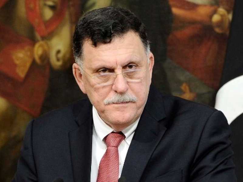 Palazzo Chigi. L'incontro dell'ex premier Gentiloni con il primo ministro libico Fayez al Sarraj (foto LaPresse)
