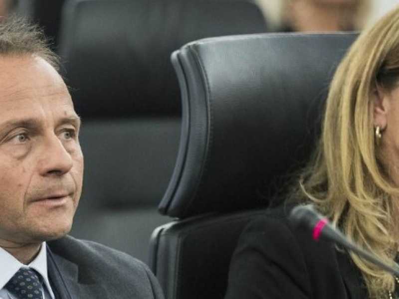 I pm John Henry Woodcock e Celeste Carrano in audizione davanti  al Csm (foto LaPresse)