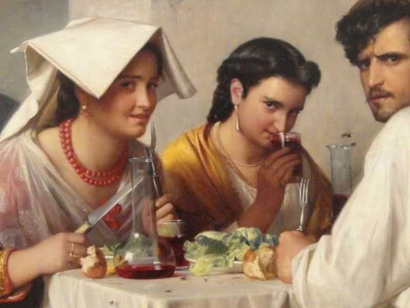"In un'osteria romana", di Carl Bloch (1866)
