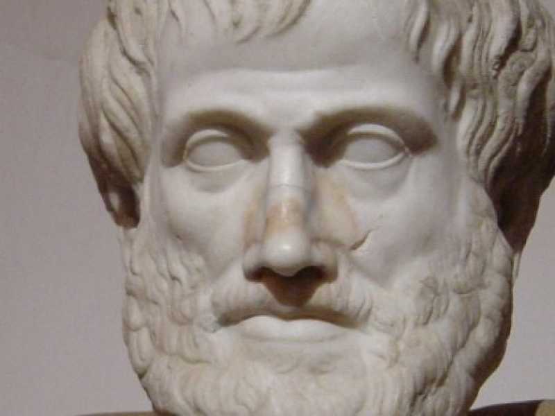 Un busto di Aristotele