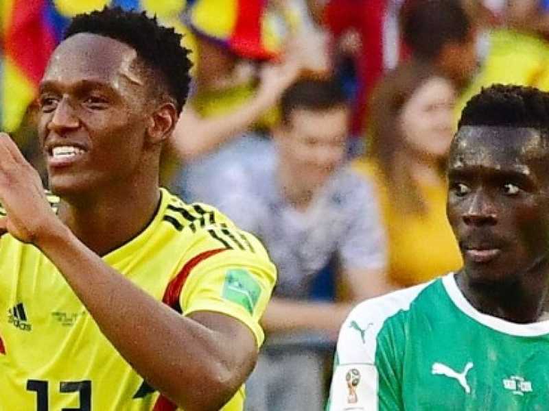 Minal festeggia il gol he ha permesso alla Colombia di battere il Senegal eliminandolo dai Mondiali (foto LaPresse)