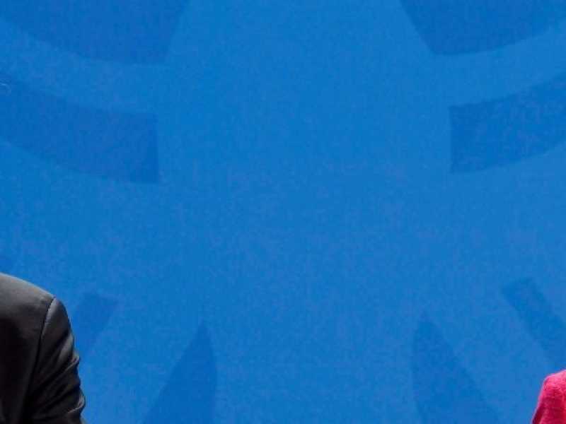 Angela Merkel e Pedro Sanchez. Foto LaPresse