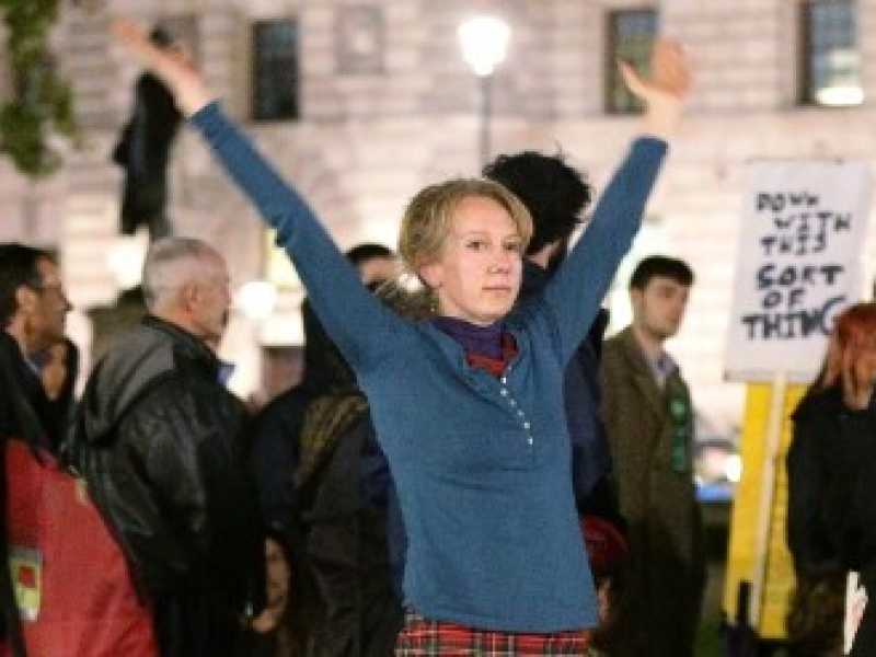 Manifestazione Occupy a Londra (foto LaPresse)