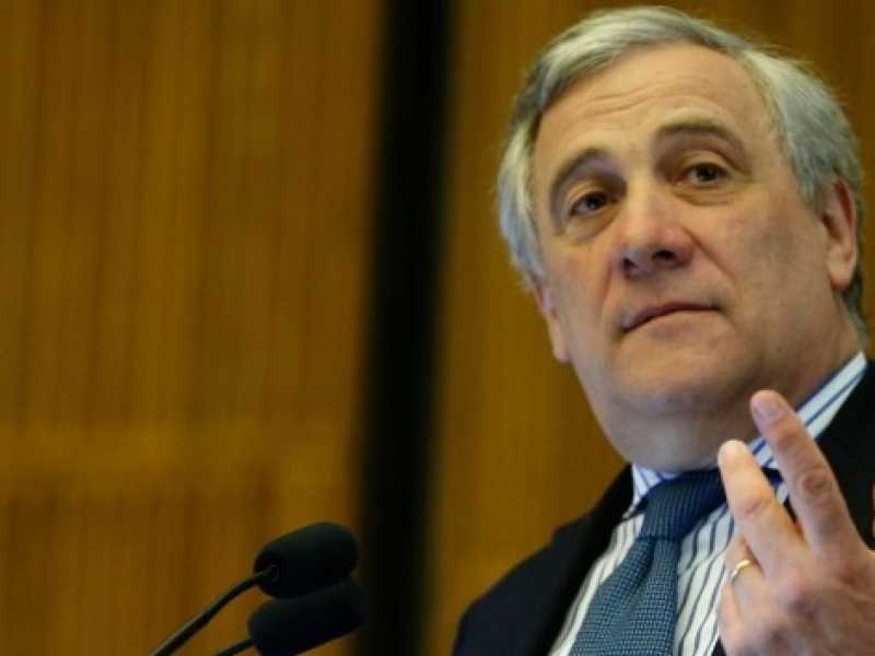 Antonio Tajani alla celebrazione dei 60 anni dei Trattati di Roma e dei 10 anni dell'Erc (foto LaPresse)