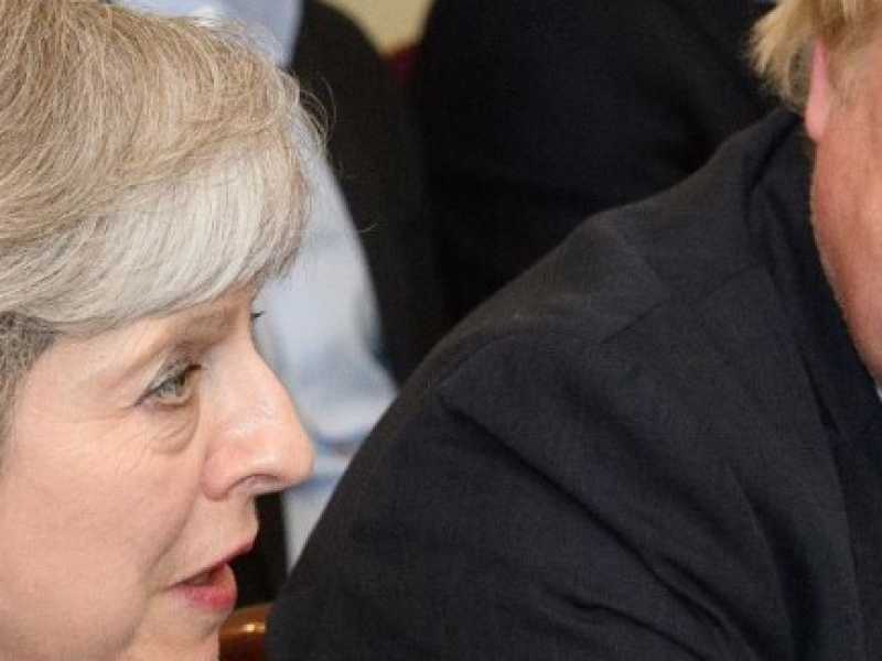 Theresa May e Boris Johnson (foto LaPresse)