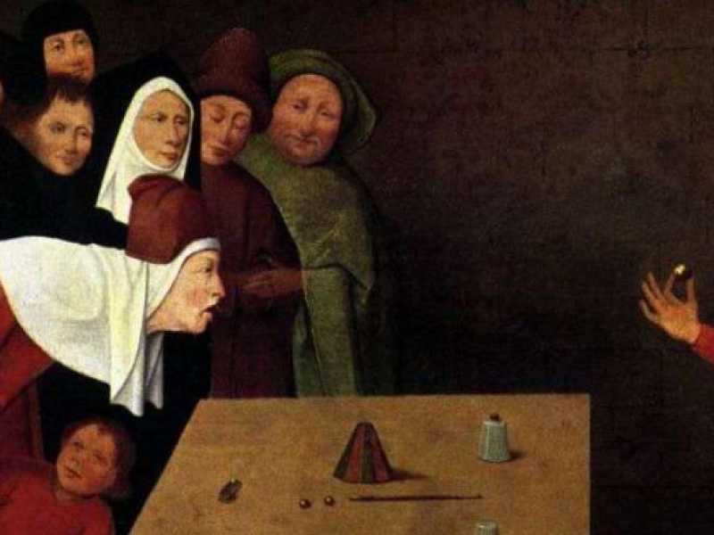 Le teorie fantasiose affascinano da sempre i neofiti dell&rsquo;economia (nell&rsquo;immagine: &ldquo;Il prestigiatore&rdquo; del pittore olandese Hieronymus Bosch, olio su tavola, datato 1502) 