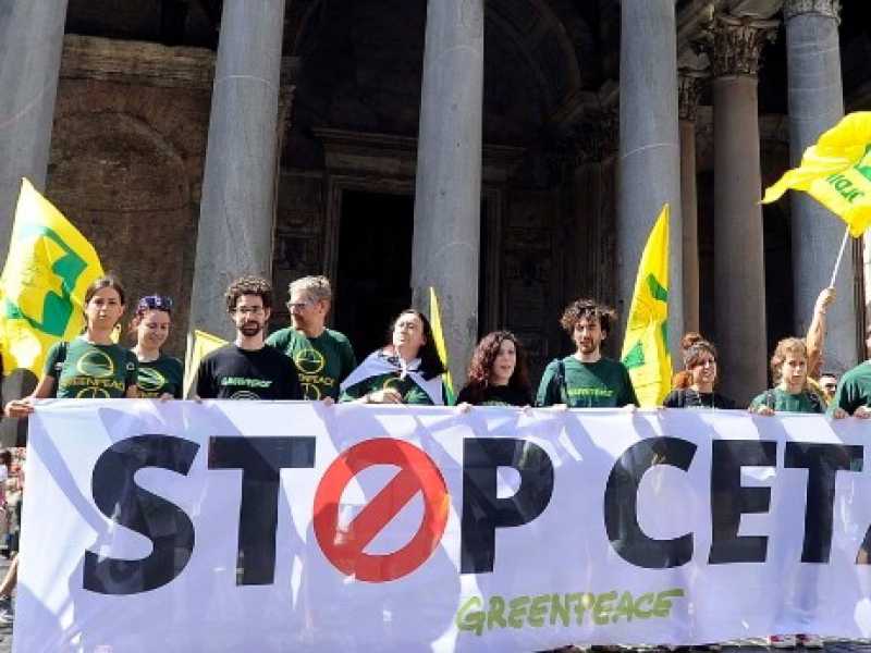 Manifestazione di Coldiretti contro il Ceta (foto LaPresse)
