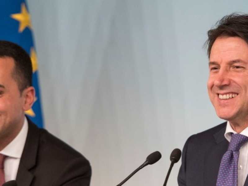 Luigi Di Maio e Giuseppe Conte (foto LaPresse)