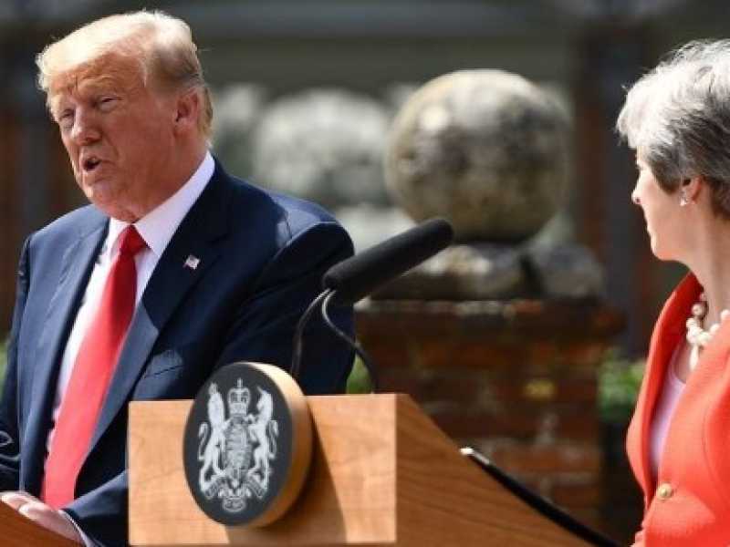 Donald Trump e Theresa May (foto LaPresse)