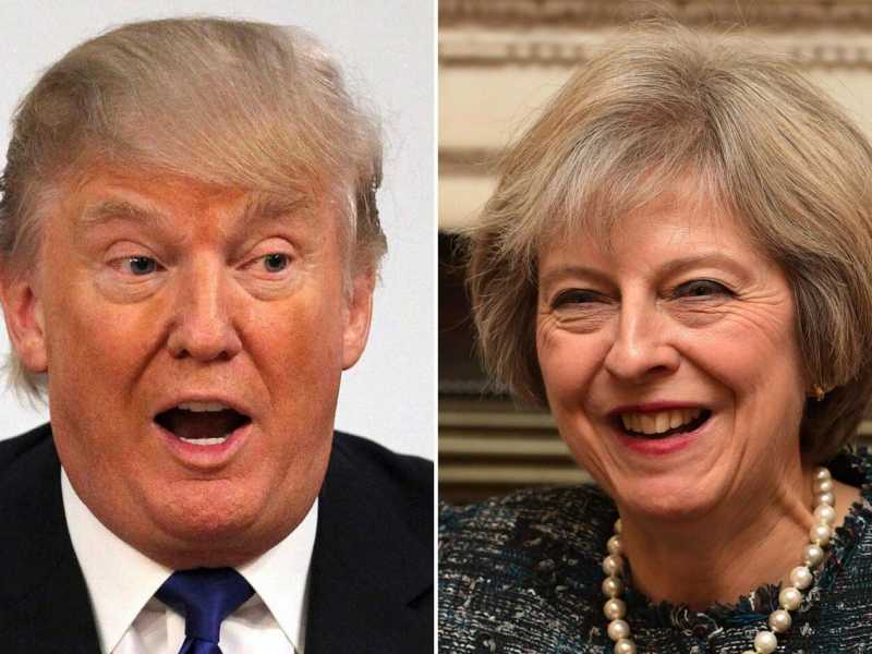 Donald Trump e Theresa May (foto LaPresse)