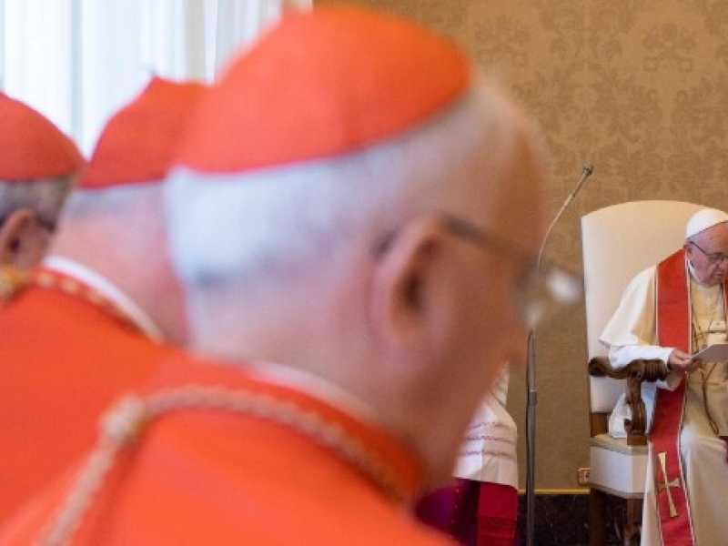 Il concistoro per approvare la canonizzazione del beato Nunzio Sulprizio. Foto LaPresse