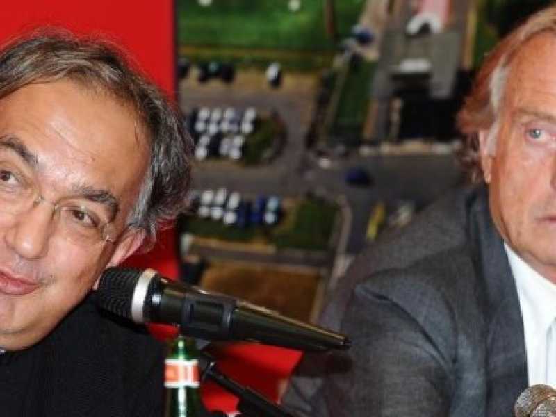 Sergio Marchionne e Luca Cordero di Montezemolo (foto LaPresse)