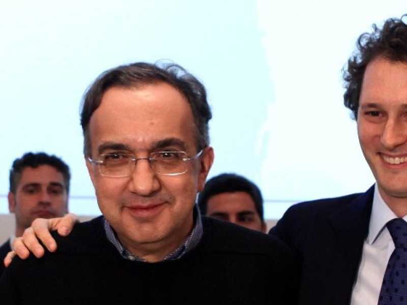 Sergio MArchionne e John Elkann (foto LaPresse)