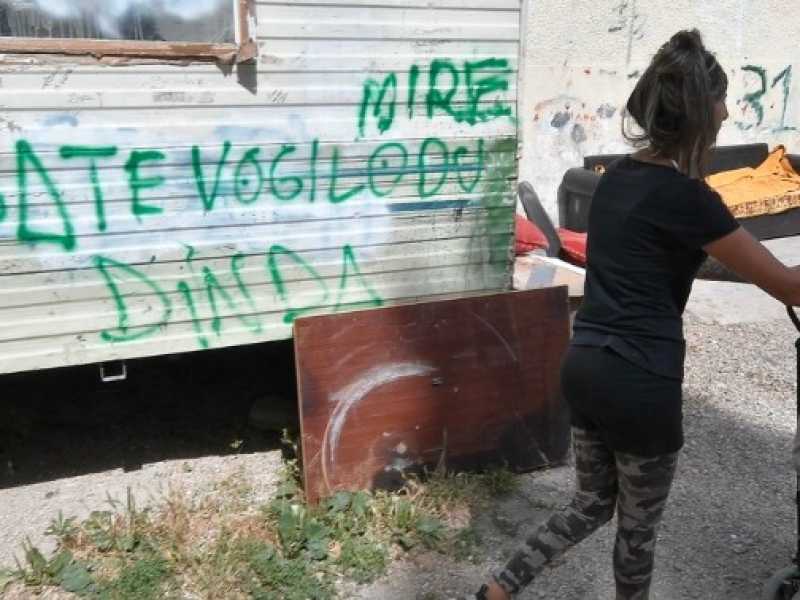 Un'immagine del campo Rom River (foto LaPress)