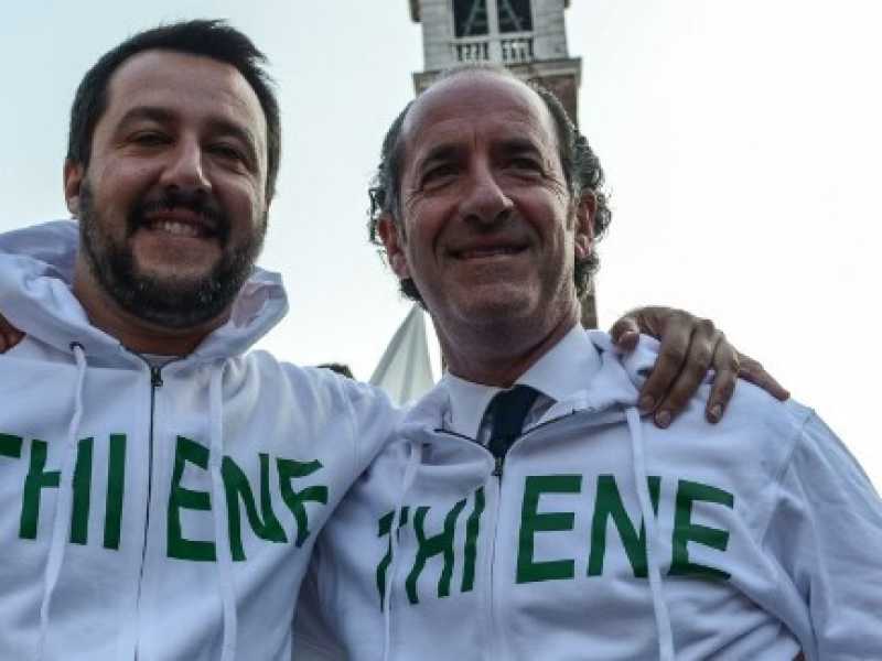 Matteo Salvini e Luca Zaia (foto LaPresse)