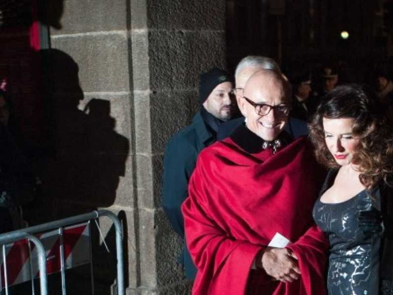 Alfonso Signorini e Gabriella Magnoni alla Prima della Scala 2016