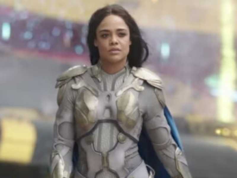 Valchiria interpretata da Tessa Thompson nel film Marvel &ldquo;Thor: Ragnarok&rdquo;