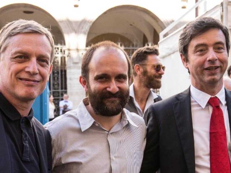 Cuperlo, Orfini e Orlando (foto LaPresse)
