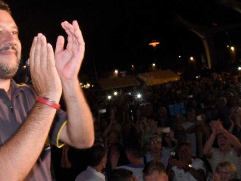  Cervia, Matteo Salvini ospite della Festa della Lega Romagna. Foto LaPresse