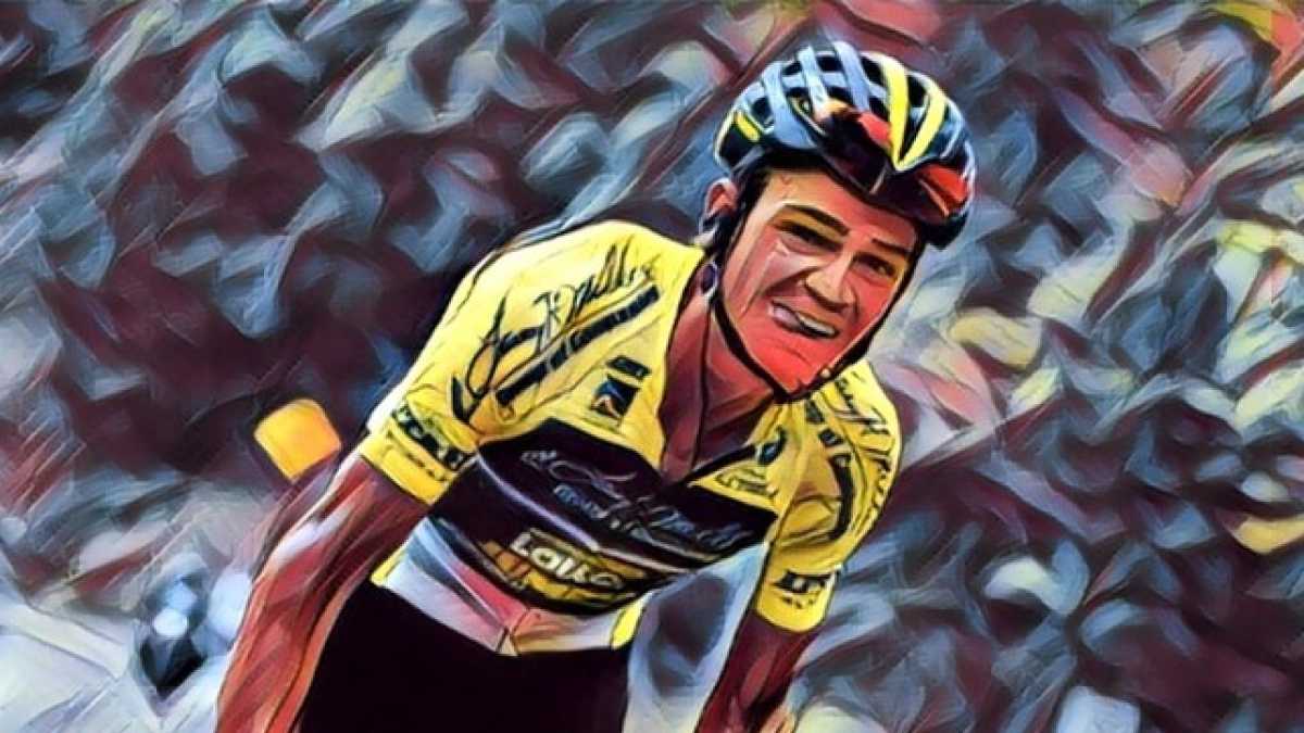 Immagine di Sepp Kuss che sussurra alle montagne