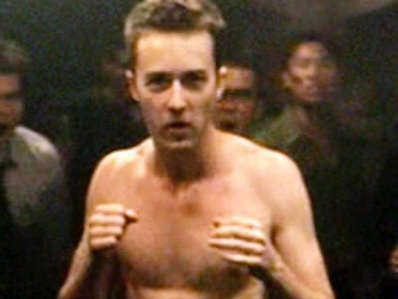 Una scena del film Fight Club 