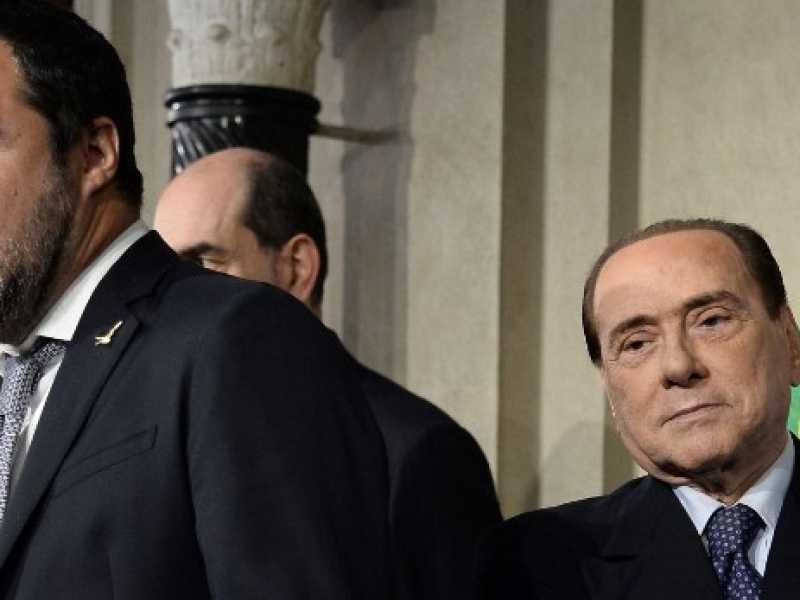 Matteo Salvini e Silvio Berlusconi (foto LaPresse)