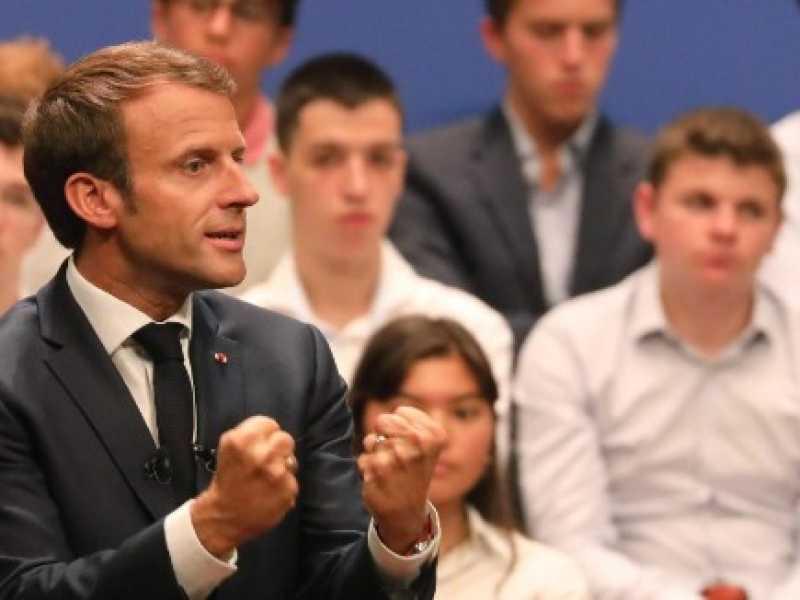 Emmanuel Macron (foto LaPresse)