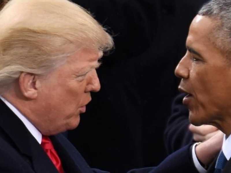 Donald Trump e Barack Obama (foto LaPresse)