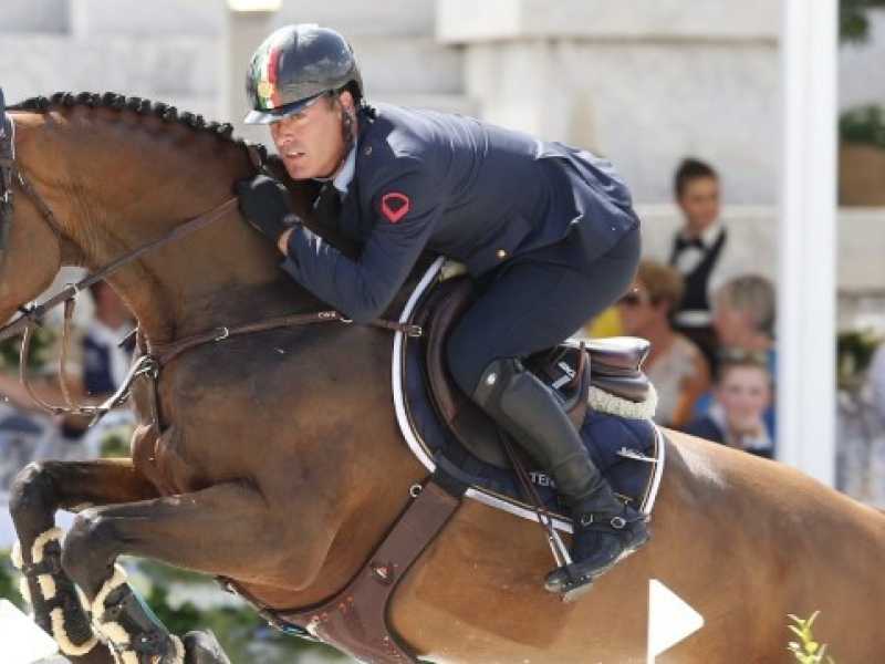 Luca Marziani su Don't Worry al Longines Global Champions Tour