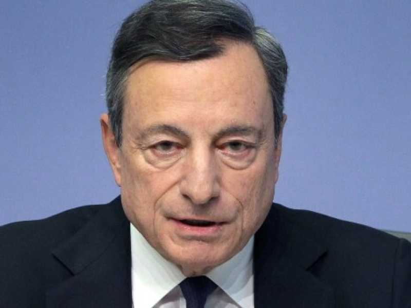 Il governatore della Banca Centrale europea Mario Draghi (Foto LaPresse)