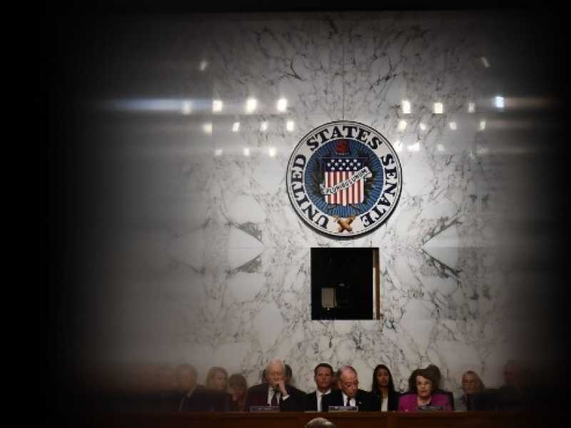 Brett Kavanaugh testimonia davanti al Comitato giudiziario del Senato (foto LaPresse)
