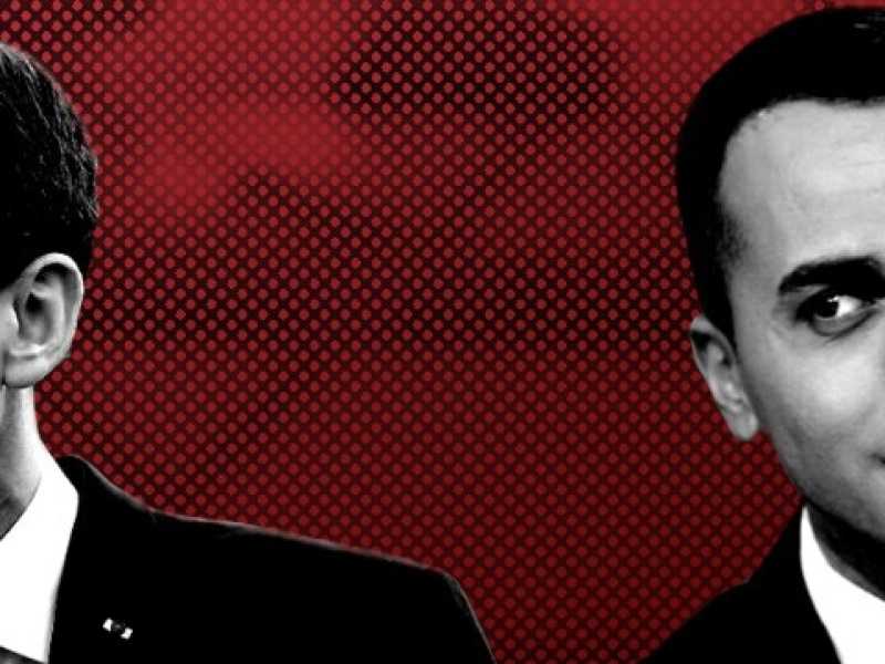 Emmanuel Macron e Luigi Di Maio (elaborazione grafica Il Foglio)